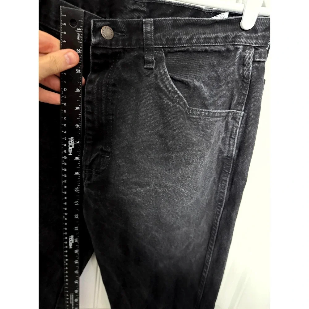 Rustler Jeans Mens 34x32 Black Straight Leg Regular Fit Denim Cotton
